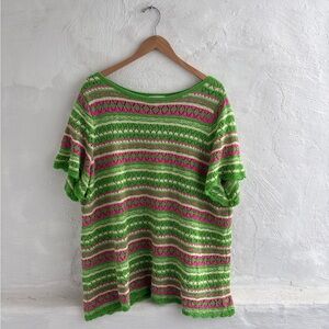 Bright colored knit boho short sleeve